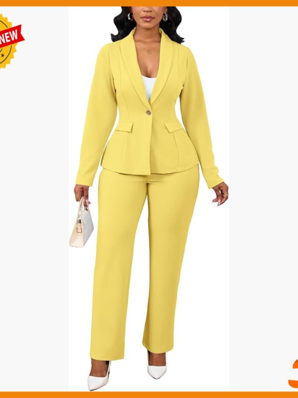 Women's 2-Piece Pant Suit Set Blazer Straight Leg Pants Professional Office